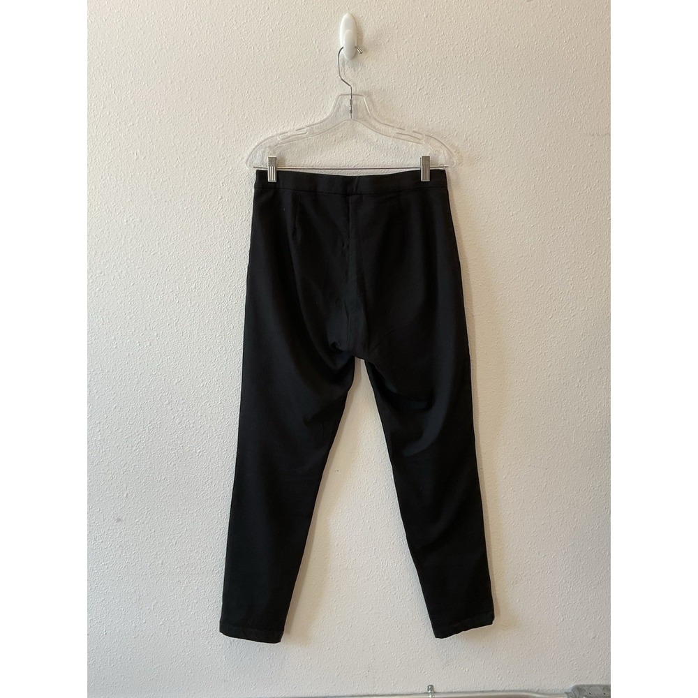 Masai Black Dress Casual Pants Womens Size L Zipper Dow Stretchy Waist - Picture 5 of 11
